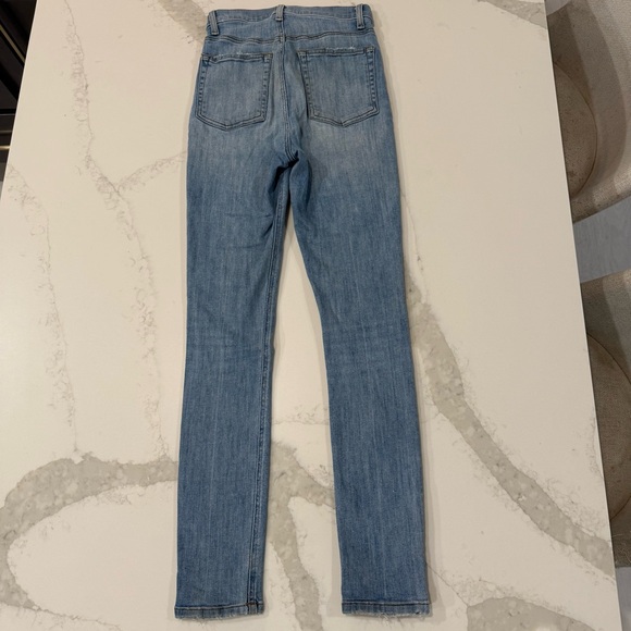 Reformation Cyprus Ultra High Rise Skinny Denim Jeans Womens 24 Light Blue Wash - Picture 6 of 10